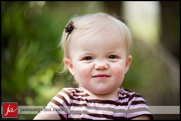 portrait of a girl in a park